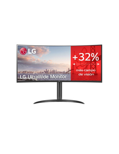 Monitor led lg ips 34wq75c - b 34pulgadas 3440 x 1440 5ms 21:9 hdmi displayport altavoces reg. altura