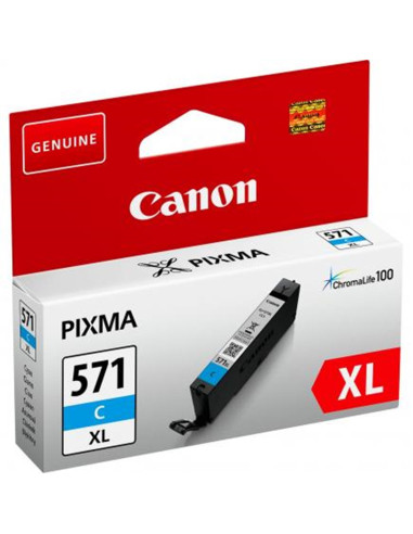 Cartucho tinta canon cli - 571c xl cian  mg5751 mg6851 mg7750