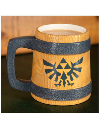 Taza paladone zelda barril escudo hyrule 450ml