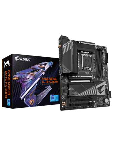 Placa base gigabyte b760 aorus elite ax 1700 m - atx -  4x ddr4 -  4x sata3 -  5x usb 3.2 -  1x usb tipo c -  4x usb 2.0