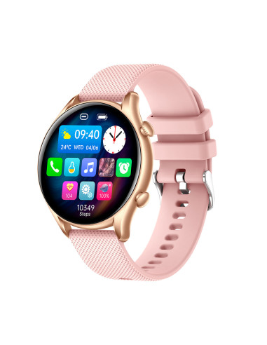 Reloj smartwatch my phone watch el gold pink 1.32pulgadas