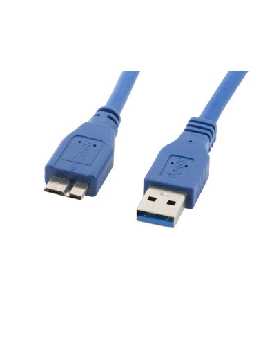 Cable usb lanberg 3.0 macho - micro usb macho 0.5m azul