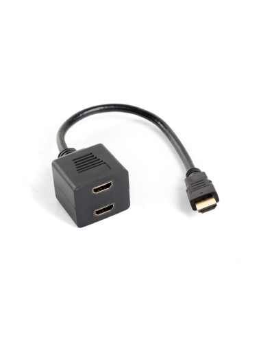 Adaptador lanberg hdmi macho -  hdmi hembra x2 splitter 20cm