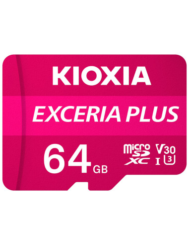 Tarjeta micro sd kioxia 64gb exceria plus uhs - i c10 r98 con adaptador