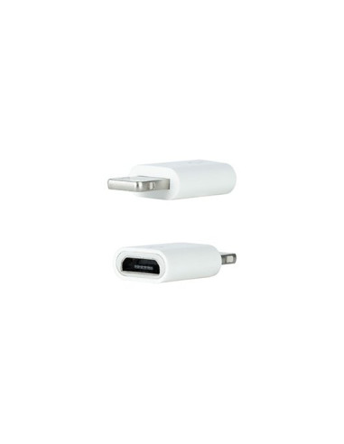 Adaptador lightning a micro usb nanocable -  macho - hembra -   blanco