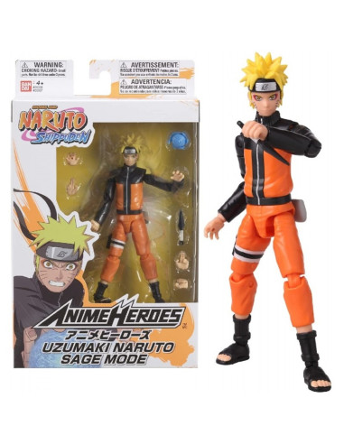 Figura bandai anime heroes naruto uzumaki naruto sage mode