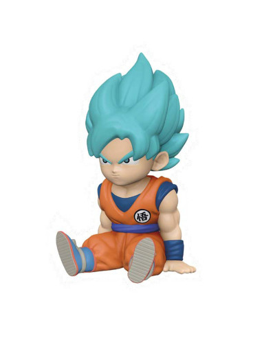 Figura hucha plastoy dragon ball super saiyan blue son goku