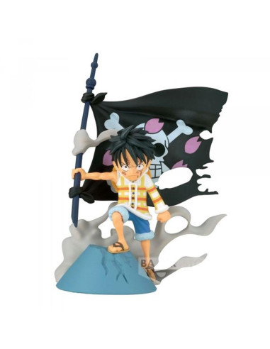 Figura banpresto one piece world collectable log stories monkey.d.luffy 8cm