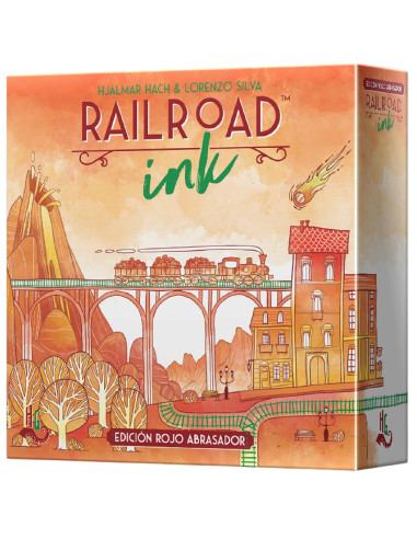 Juego de mesa railroad ink: edicion rojo abrasador pegi 8