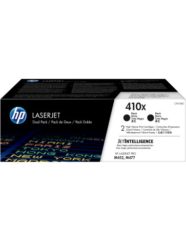 Pack toner hp laserjet 410x alta capacidad 2 uds cf410xd