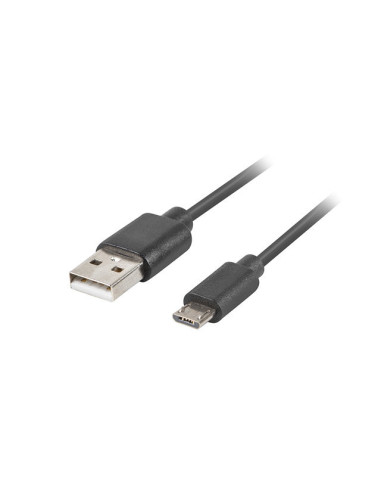 Cable usb lanberg 2.0 macho -  micro usb macho quick charge 3.0 1.8m negro