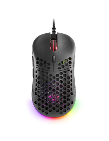 Mouse raton mars gaming optico usb 7 botones 12800ppp rgb negro