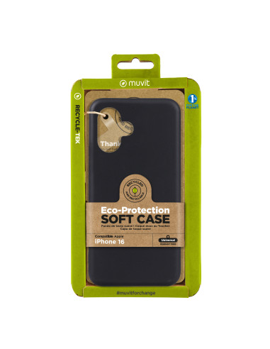 Funda muvit recycletek para apple iphone 16 negra