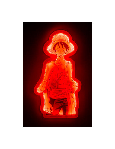 Mural lampara neon teknofun madcow entertainment one piece luffy 30 cm