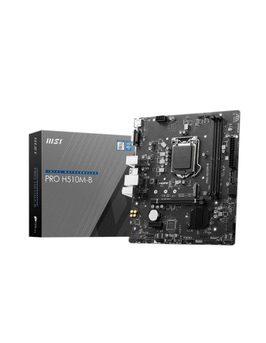 Placa base msi h510m - b pro lga 1200 m - atx -  2x ddr4 -  4x sata3 -  2x usb 3.2 -  4x usb 2.0 911 - 7e05 - 004  solo 10º ge