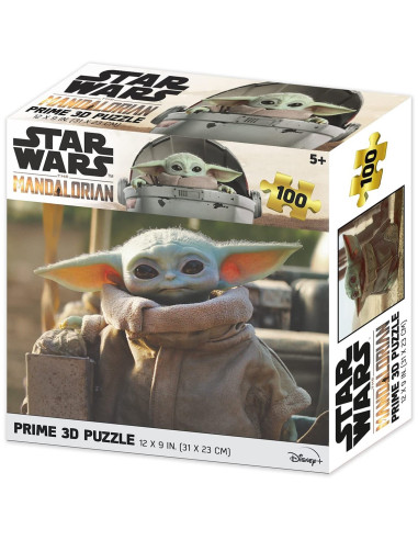 Puzle lenticular prime 3d 100 piezas the mandalorian grogu