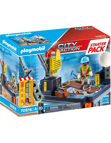 Playmobil  starter pack construccion con grua