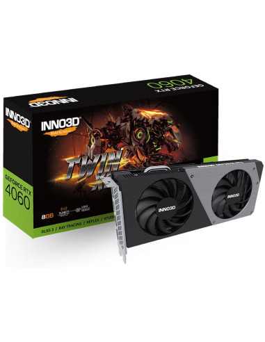 Tarjeta grafica inno3d rtx 4060 twin x2 8gb gddr6 -  3x dp -  1x hdmi