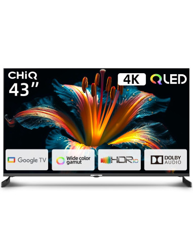 Tv chiq 43pulgadas qled u43qm8v 3840 x 2160 google tv hdmi usb