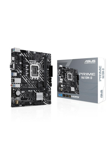 Placa base asus intel prime h610m - d socket 1700 ddr5 x2 max 96gb 4800mhz d - sub hdmi matx