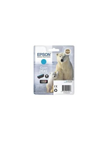 Cartucho tinta epson t263240 cian xl xp - 600 - 605 - 700 - 800 -  oso polar