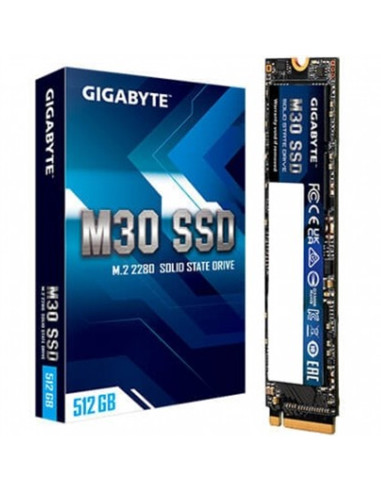 Disco duro m2 ssd 512gb pcie3 gigabyte m30 2280 - l: 3500 mb - s e: 2600 mb - s