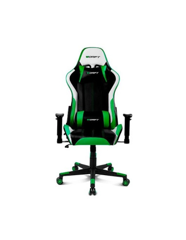 Silla gaming drift dr175 verde incluye cojines cervical y lumbar