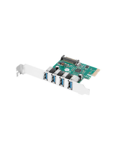 Tarjeta pci express lanberg x1 a 4x usb tipo a 3.1 gen1 low profile