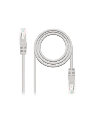 Latiguillo cable red utp cat5e rj45 nanocable 15m -  macho - macho -  gris