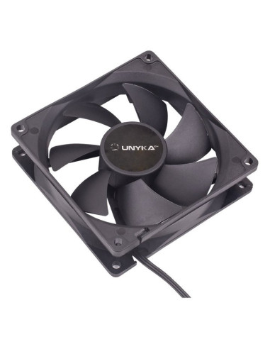 Ventilador de caja unyka 90mm color negro 7 aspas