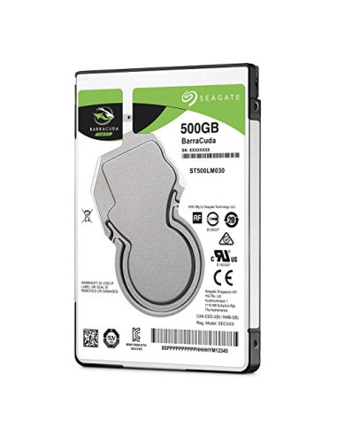 Disco duro interno hdd seagate st500lm030 500gb 2.5 pulgadas sata 7mm  5400rpm  buffer 128mb