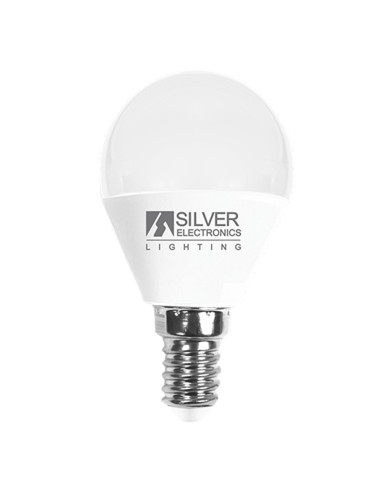 Bombilla led decorativa silver electronis esferica 5w50w -  e14 -  5000k -  620 lm -  luz blanca -  a+