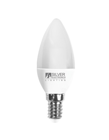 Bombilla led decorativa silver electronic vela 7w70w -  e14 -  5000k -  620 lm -  luz fria -  a+