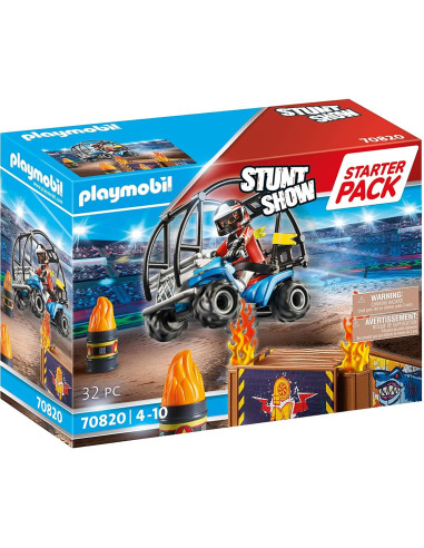 Playmobil starter pack stuntshow quad con rampa de fuego