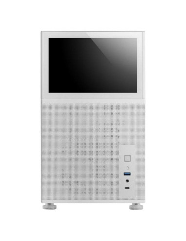 Caja ordenador mars gaming mclcd matx cristal templado pantalla ips 8 pulgadas blanco