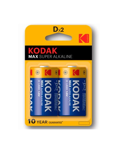 Blister pilas kodak alcalina max  d lr20 1.5v -  blister 2 pilas