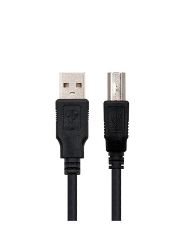 Cable usb tipo a 2.0 a usb tipo b 2.0 nanocable 1.8m negro macho - macho