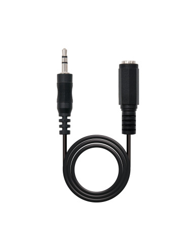 Cable de audio jack 3.5mm nanocable 1.5m -  macho - hembra