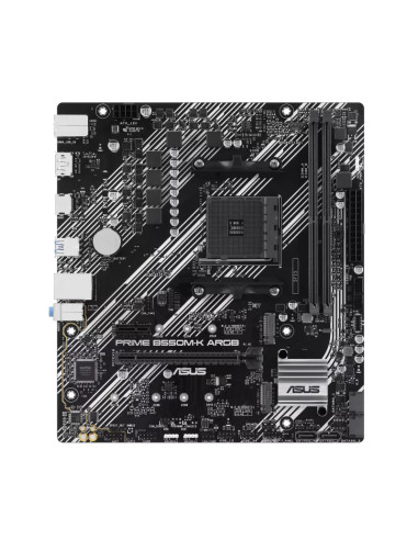 Placa base asus amd prime b550m - k argb socket am4 ddr4 x2 max 64gb 3200mhz hdmi displayport matx
