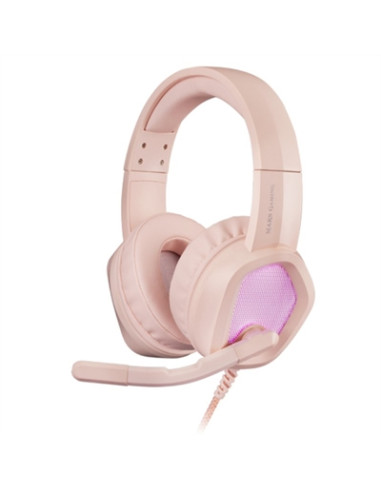 Auriculares mars gaming mh320 rosa jack 3.5mm + usb con microfono compatible con windows -  ps4 -  ps5 -  xbox one -  xbox seri