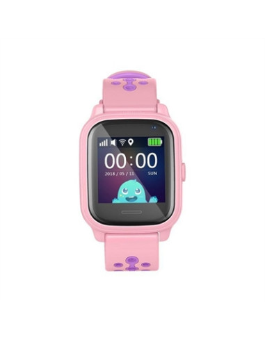 Reloj smartwatch leotec kids allo gps antiperdida rosa y morado 1.3pulgadas