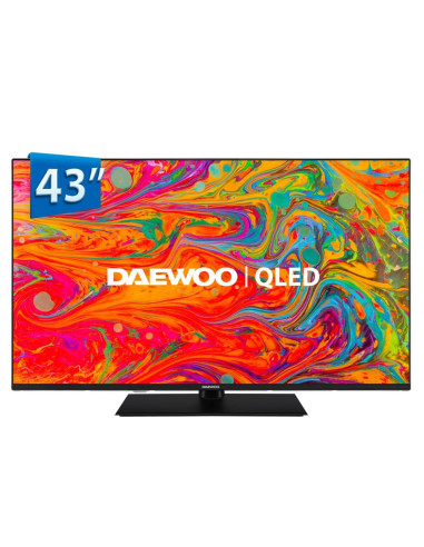 Tv daewoo 43 pulgadas qled 4k uhd - 43dm65qv - smart tv