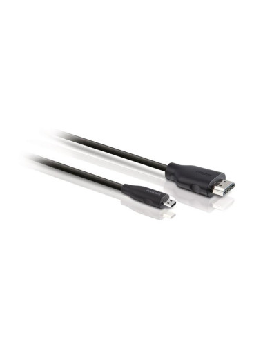Cable hdmi a micro usb philips 1.5m -  macho - macho -  negro
