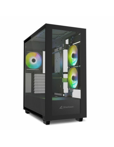 Caja ordenador gaming sharkoon rebel c60 atx cristal templado negro