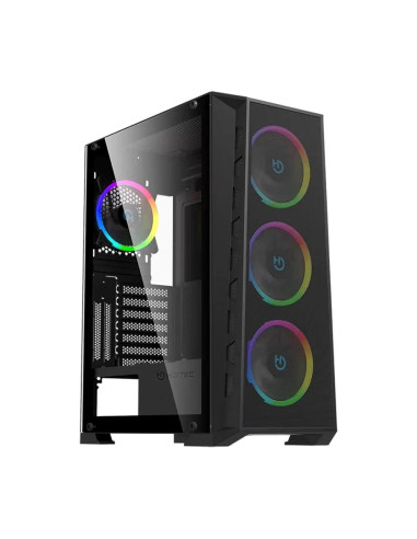 Caja ordenador gaming hiditec e - atx mh12 metal mesh argb cristal templado negro
