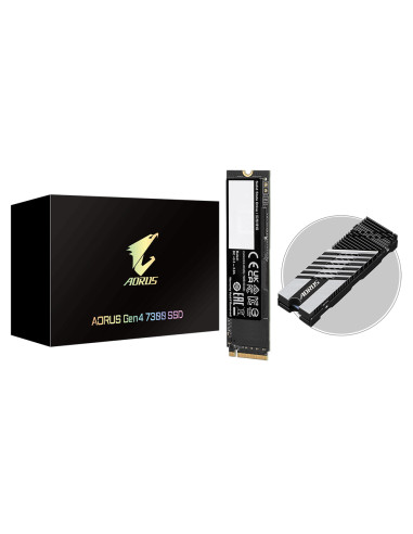 Disco duro  interno ssd gigabyte aorus gen4 7300 ssd 2tb pcie 4.0x4