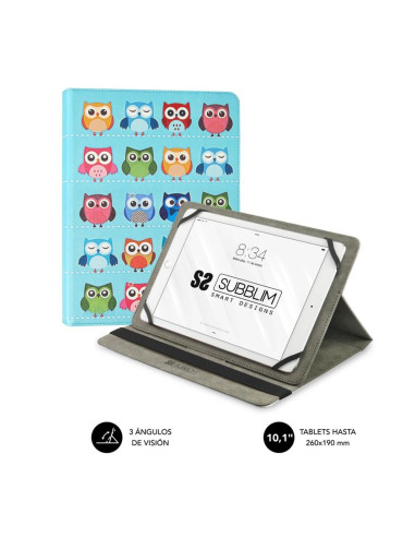 Funda subblim trendy case para tablet 10.1pulgadas buhos