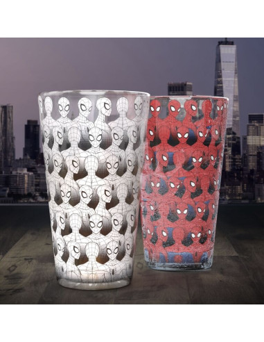 Vaso con cambio de color paladone spider - man 400 ml