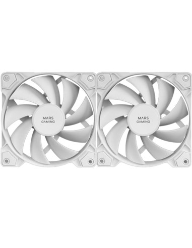 Ventilador mars gaming mfpwmx2w 2 x 120mm blanco