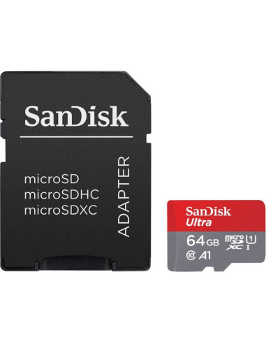 Tarjeta memoria micro secure digital sdxc + adaptador sandisk ultra - 64gb - clase 10 - sdxc - 120mb - s